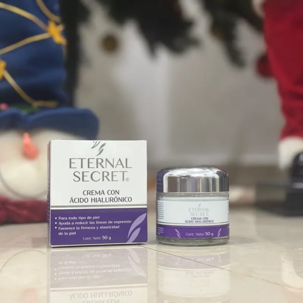 CREMA FACIAL CON ACIDO HIALURONICO PARA TODO TIPO DE PIEL ETERNAL SECRET 50 GR