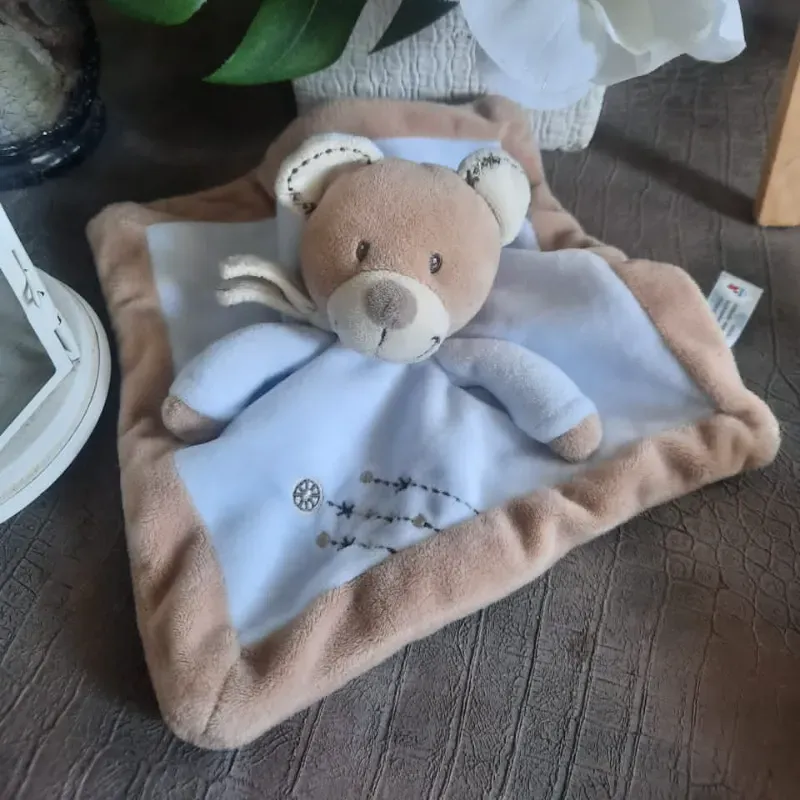 Oso Teddy azul y marrón