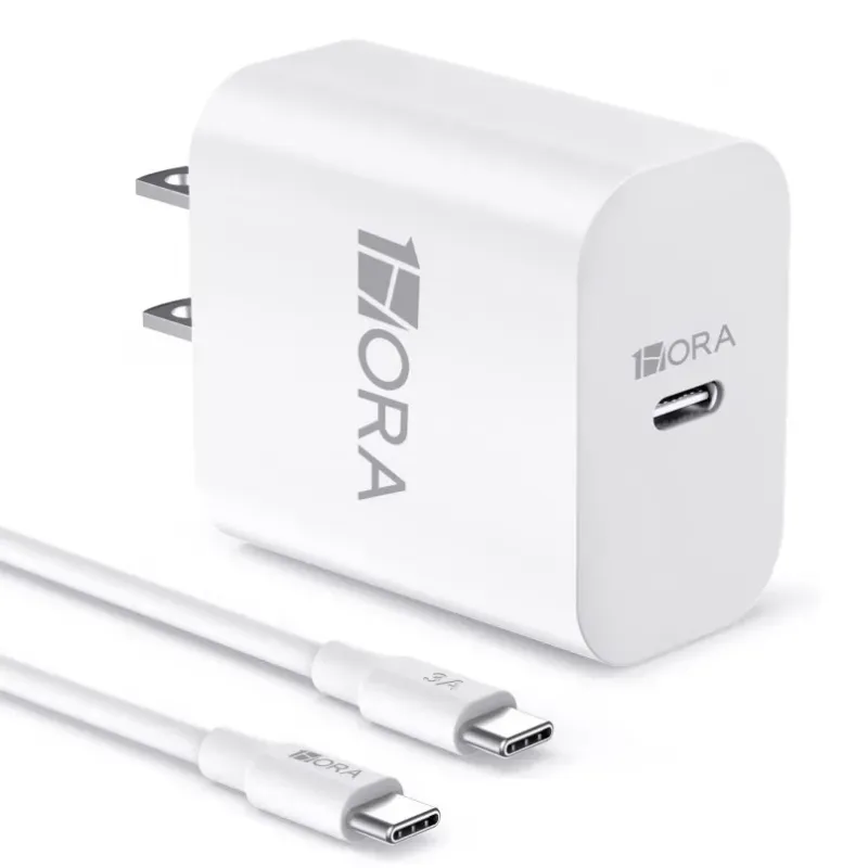 Cargador y Cable 1Hora 20W Tipo C a Tipo C