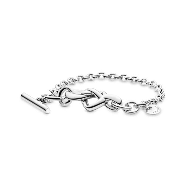 Pulsera Eslabonada de Corazón Anudado