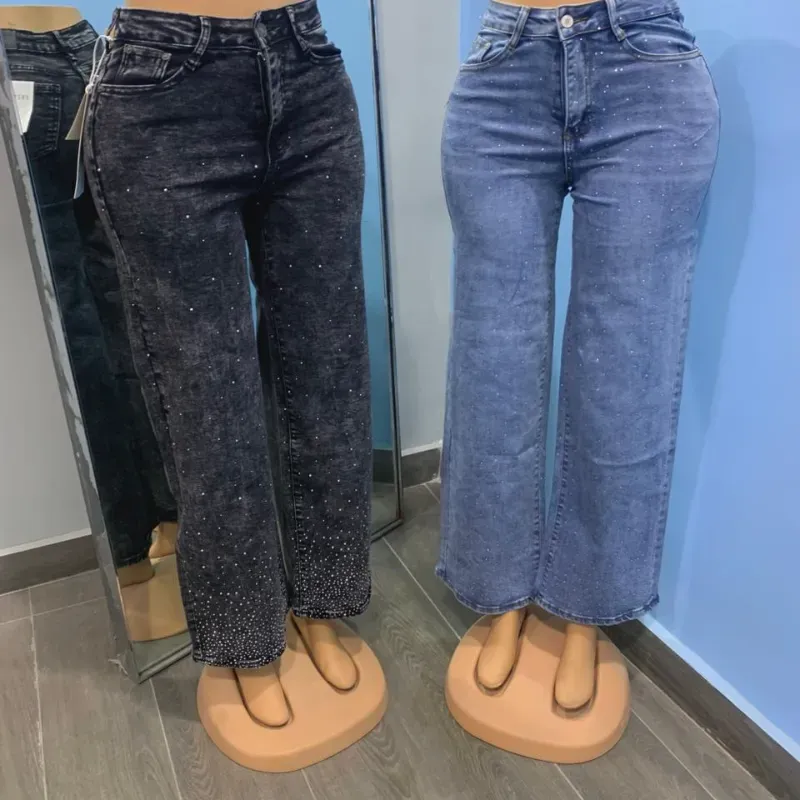 Jeans Cargo Piedras/Brillo