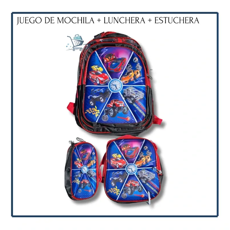 Juego de Mochila + Lunchera + Estuchera