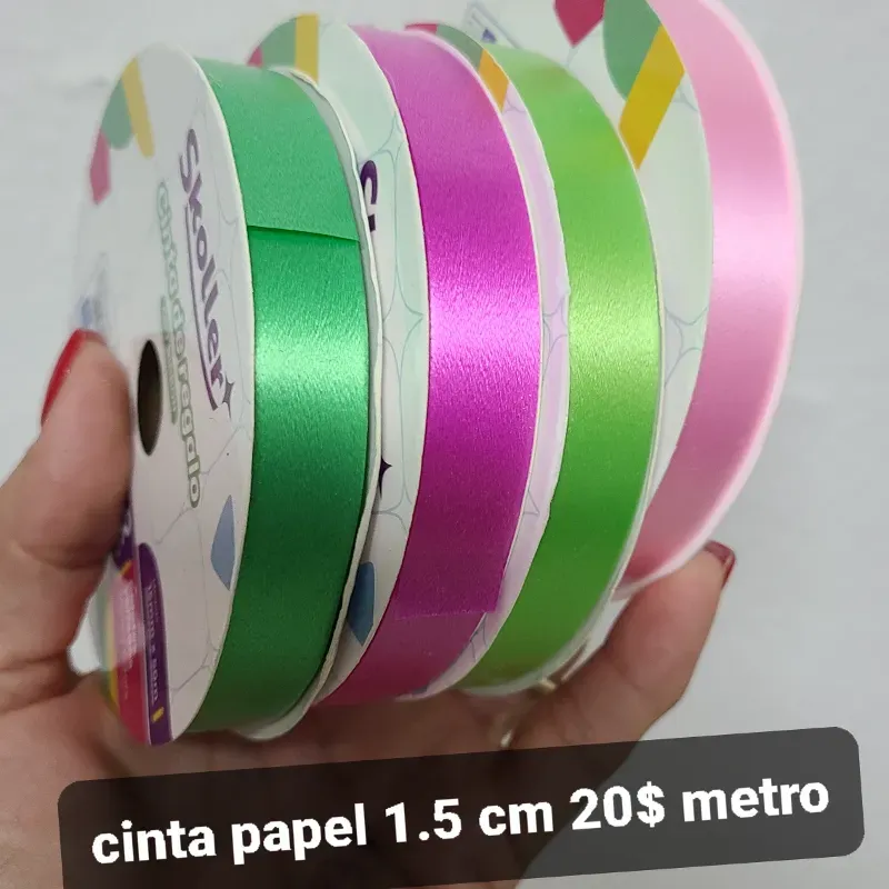 Cinta de papel.por metros 1.5 cm