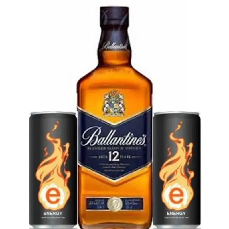 BALLANTINES 12 AÑOS + 2 ENERGIZANTES
