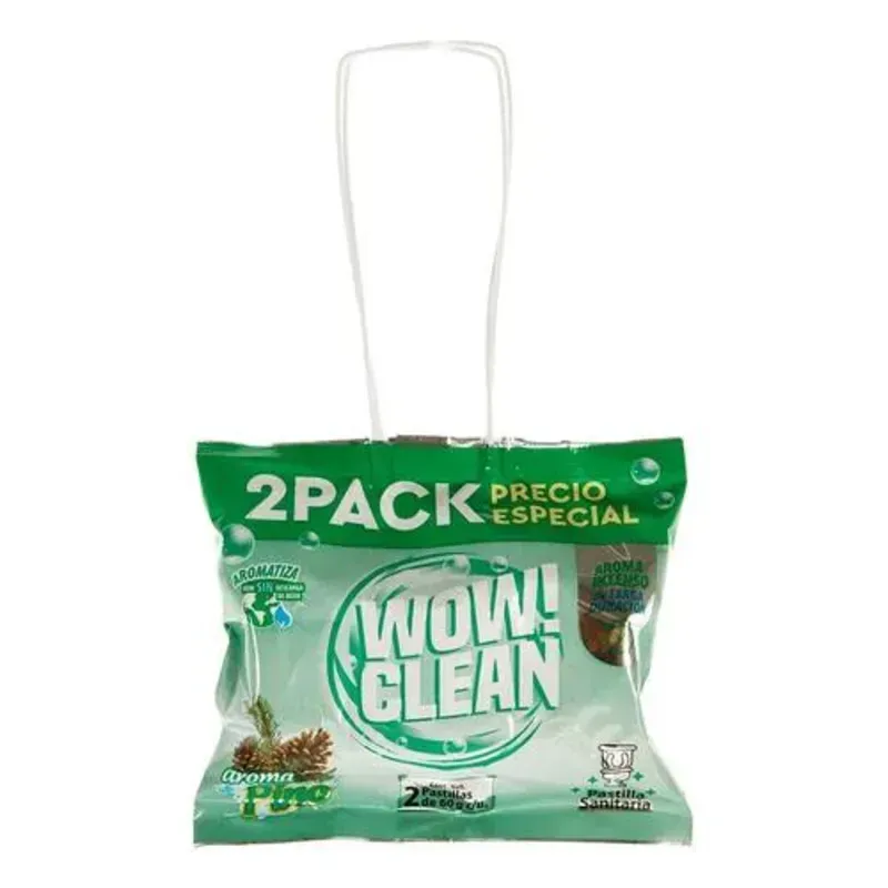  WOW CLEAN Pastillas para limpieza de inodoros – Aroma Pino (2 Pack Precio Especial)