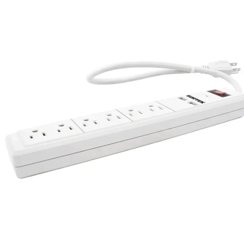 Extensión barra 6 entradas c/ 2 puertos USB 15A