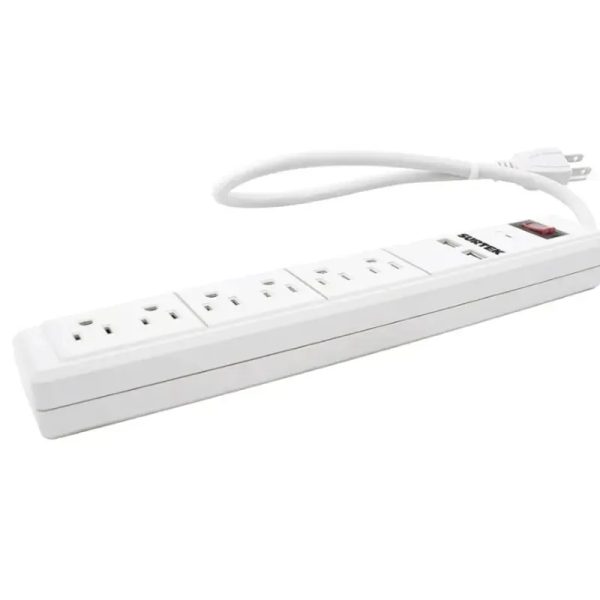 Extensión barra 6 entradas c/ 2 puertos USB 15A