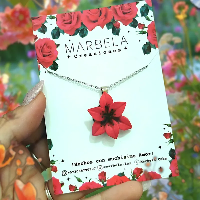 ✨Cadena de Lirio Rojo✨
