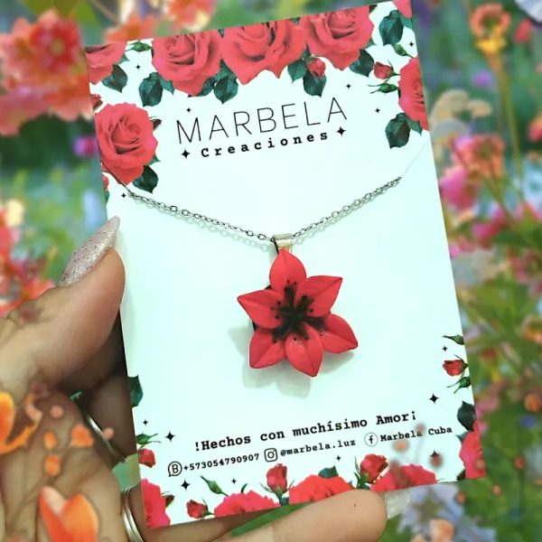 ✨Cadena de Lirio Rojo✨