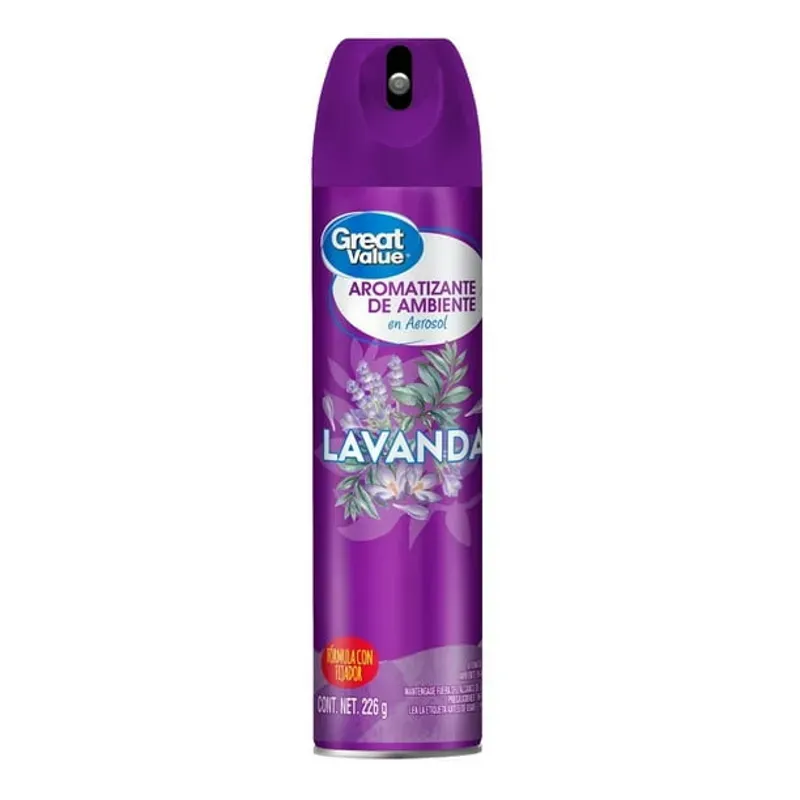 Aromatizante Great Value en aerosol lavanda