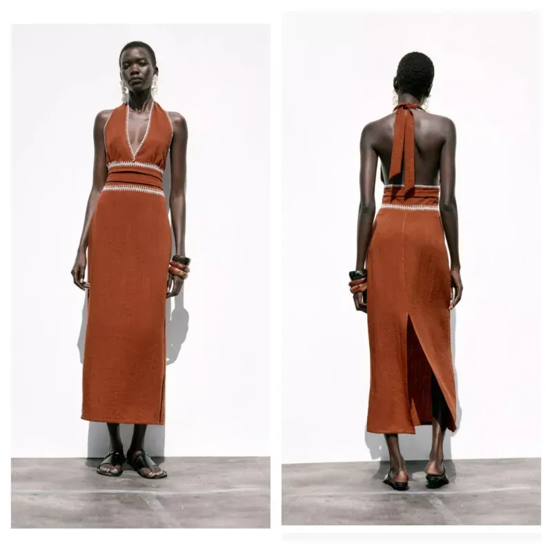 Vestido Zara costuras