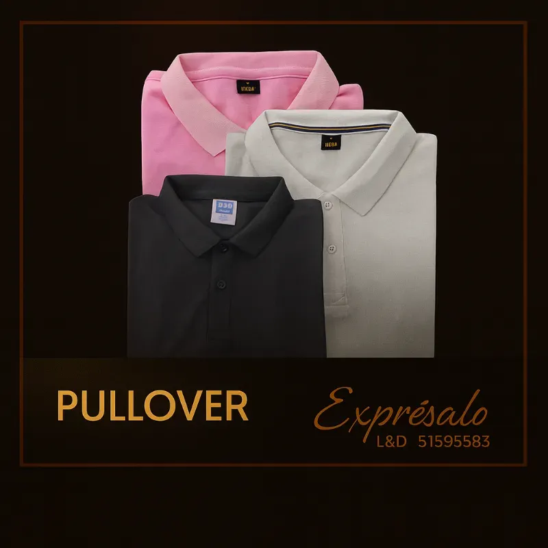 Pullover de cuello poliéster