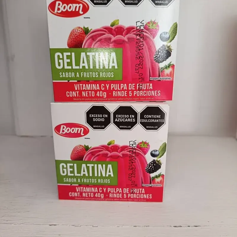 Gelatina Sabor Frutos Rojos
