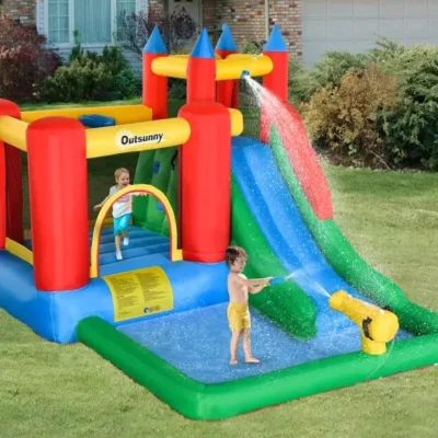 Castillo inflable con piscina para niños 3-8 años