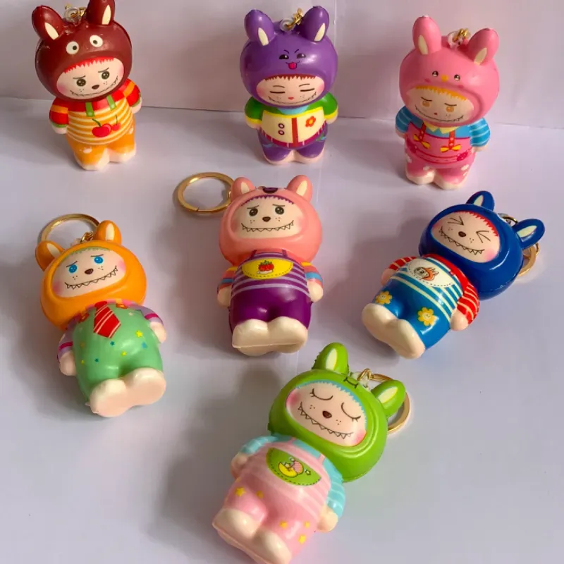 Llavero antiestrés labubu