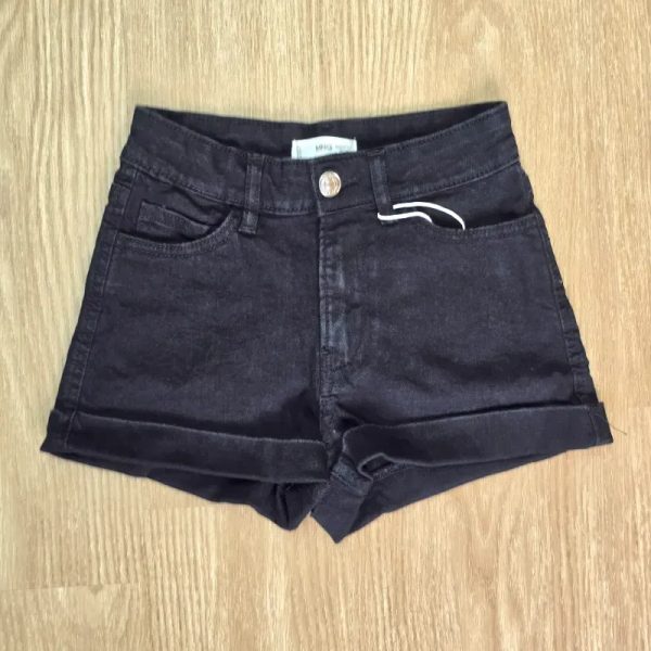 Short Negro de Mezclilla