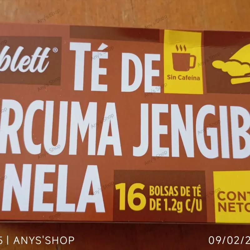 Té de cúrcuma, jengibre y canela