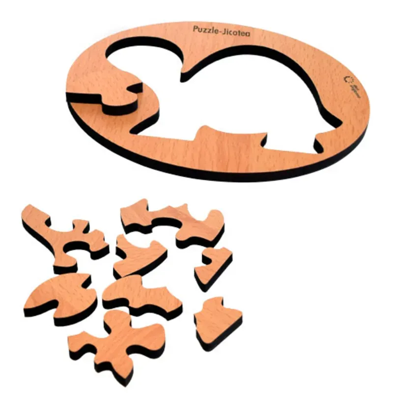 Puzzle tortuga en madera.