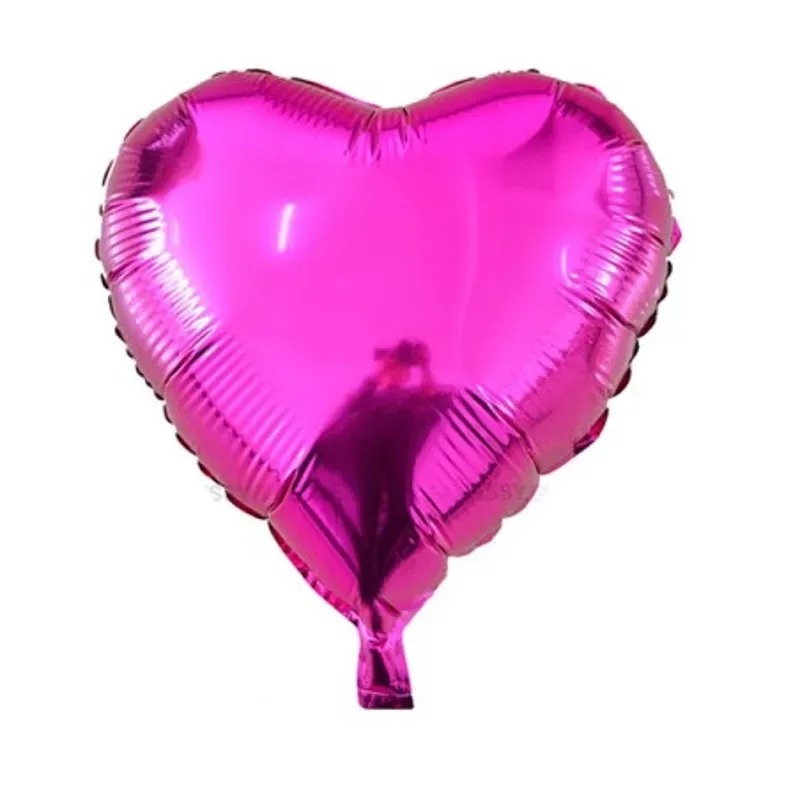Globo de corazón rosado oscuro de 10"