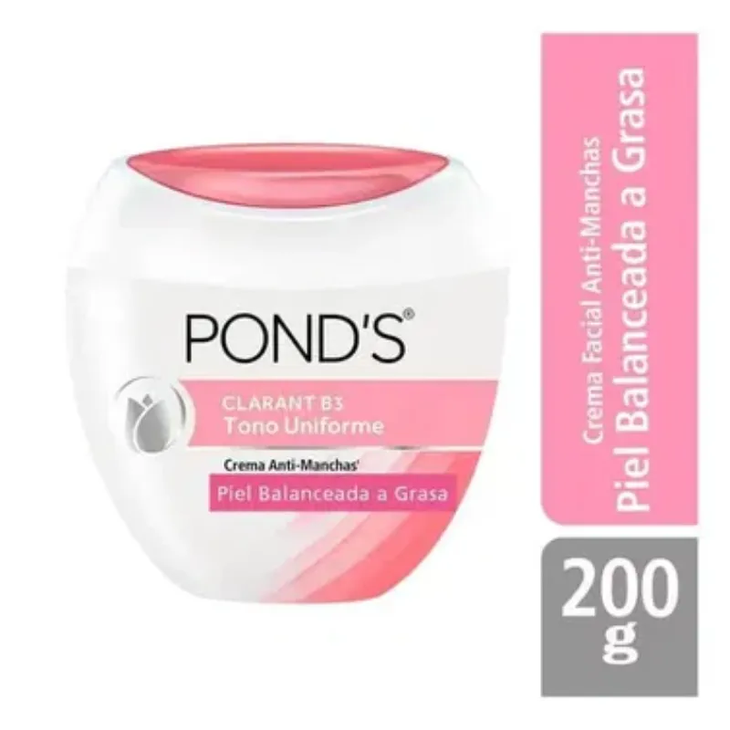 Crema Pond’s aclaradora e hidratante 200g,