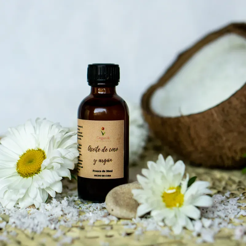 Aceite de coco y argán