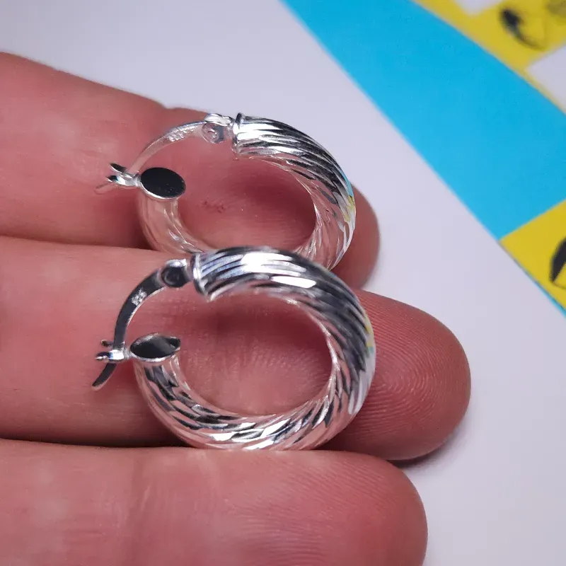 Argollas de plata 925 #33