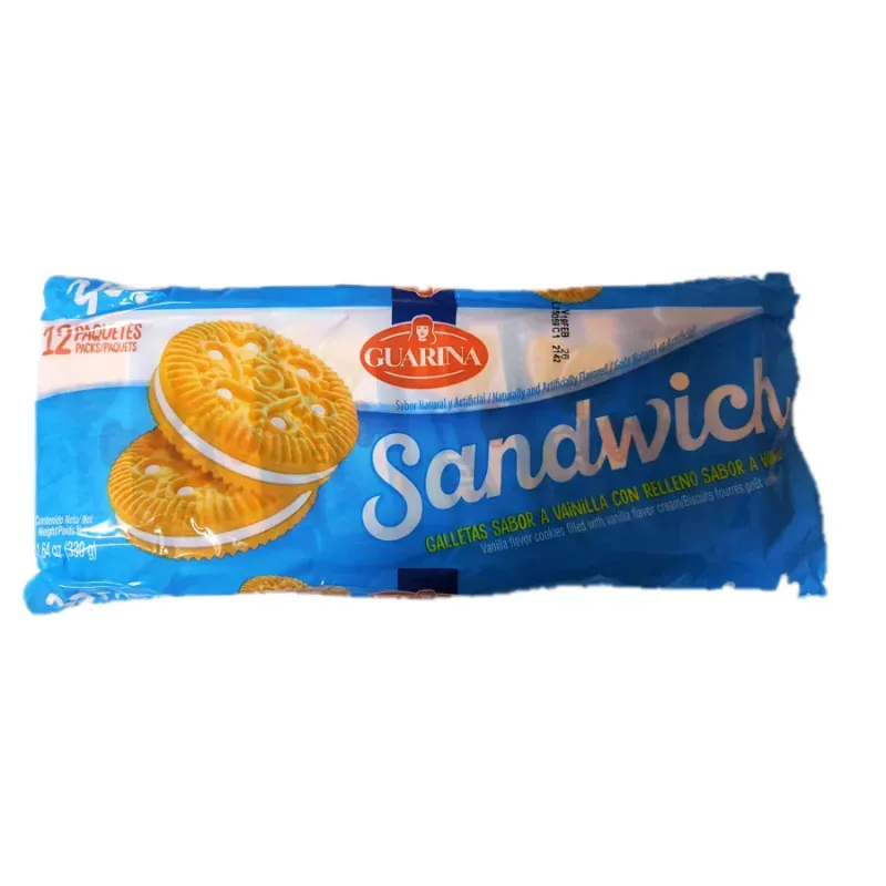 Galletas con crema (12 pqtes).