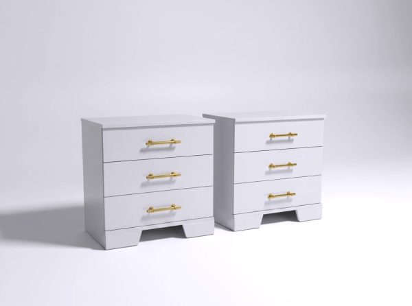 Pareja de mesitas de noche minimalista