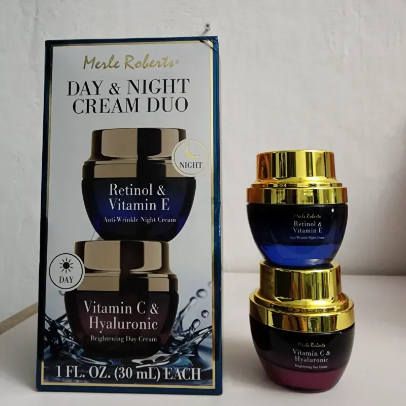 Crema de retinol y vit E + crema vit c y acido hialuronico