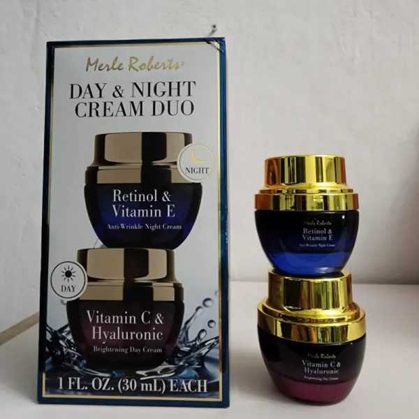 Crema de retinol y vit E + crema vit c y acido hialuronico