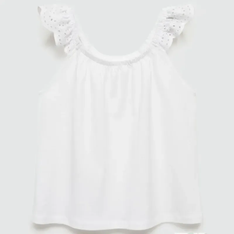 Blusa blanca tirantes MANGO