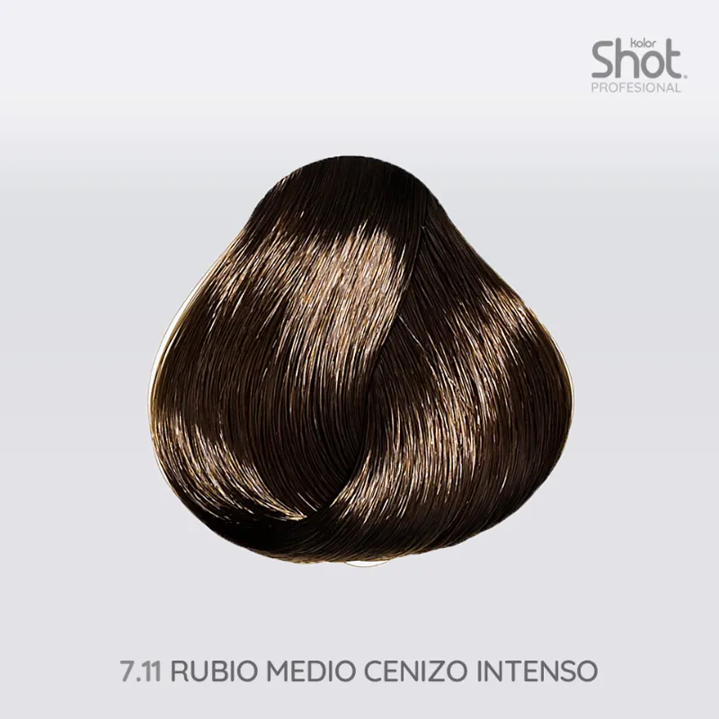 Tinte Rubio Medio Cenizo Intenso 7.11