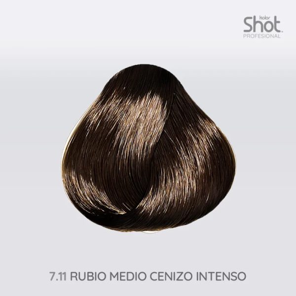 Tinte Rubio Medio Cenizo Intenso 7.11