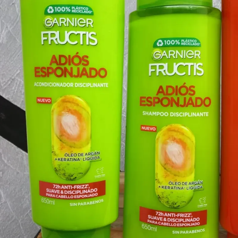 Garnier Fructis Adiós Esponjado – Shampoo y Acondicionador Disciplinante