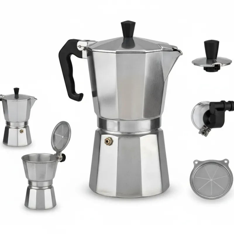 Cafetera de aluminio 3 tazas con asa