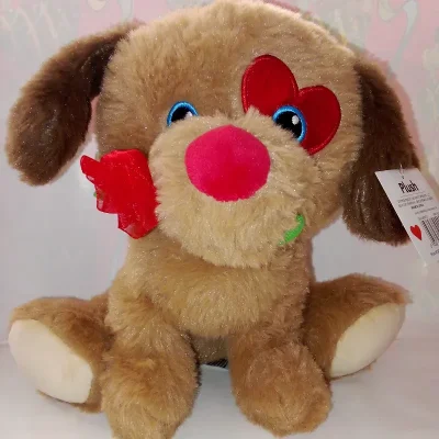 Peluche Perrito con Rosa