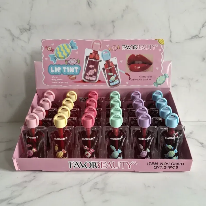 Tintas de labios en forma de botella