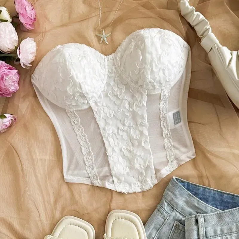 Corset blanco d encaje