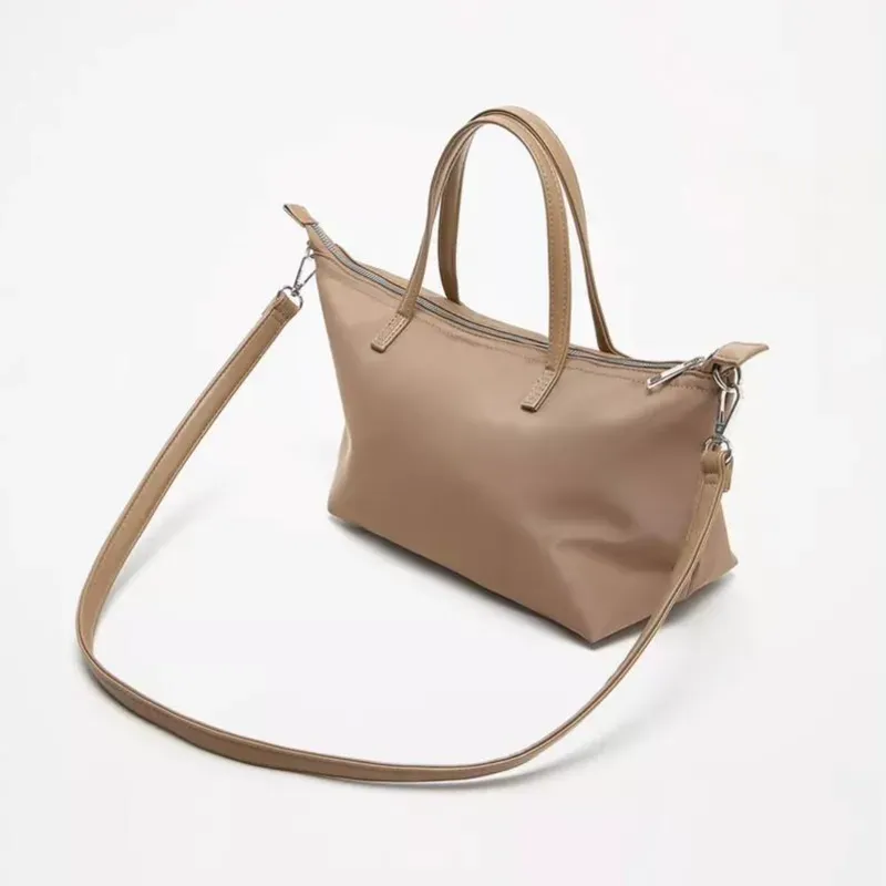 Bolso Beige Con tira y Asas