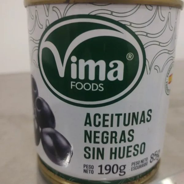 Aceituna negras sin hueso (190g)