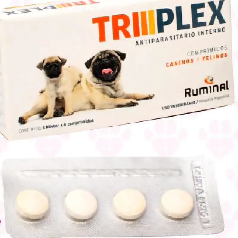 TRIPLEX TABLETAS (Prazicuantel, pirantel, mebendazol)
