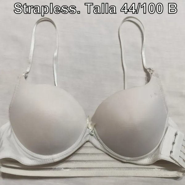 Ajustador blanco, strapless.
