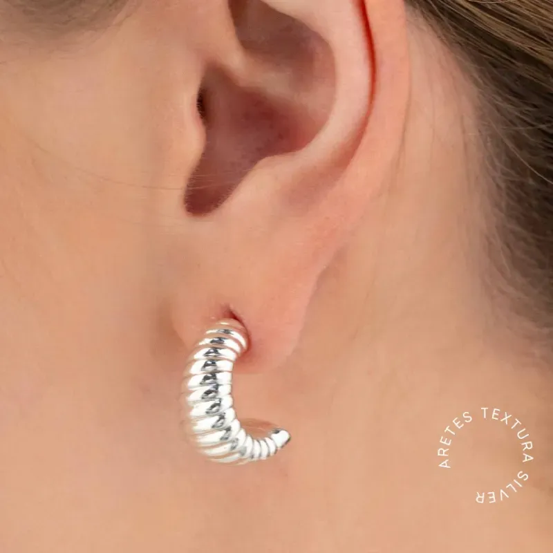 Candongas textura silver