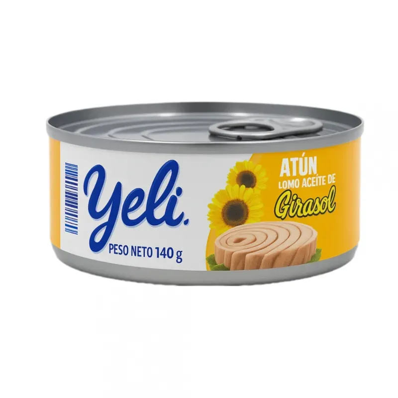 1202011 - Atun Lomos Solido en Aceite de Girasol YELI Lata 140 g (Caja de 48 unidades) - U/M: U
