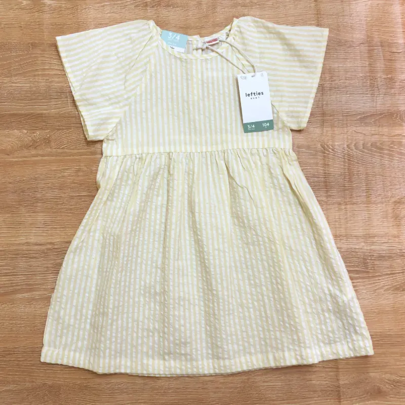 Vestido a rayas color blanco y amarillo