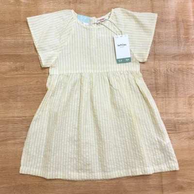 Vestido a rayas color blanco y amarillo