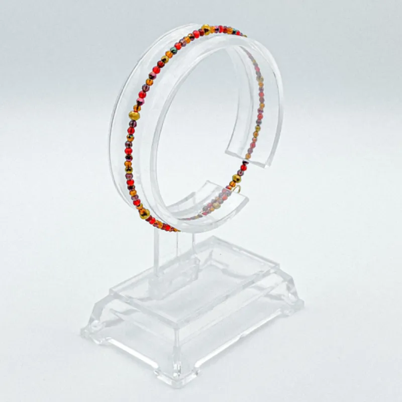 Pulsera de aro con cristales 