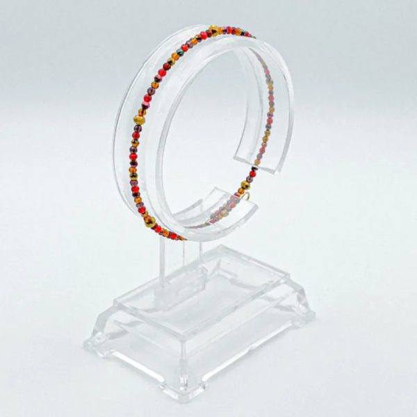 Pulsera de aro con cristales 