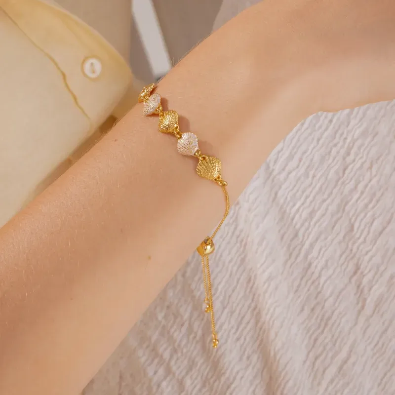 Pulsera Mini Conchas + Aretes