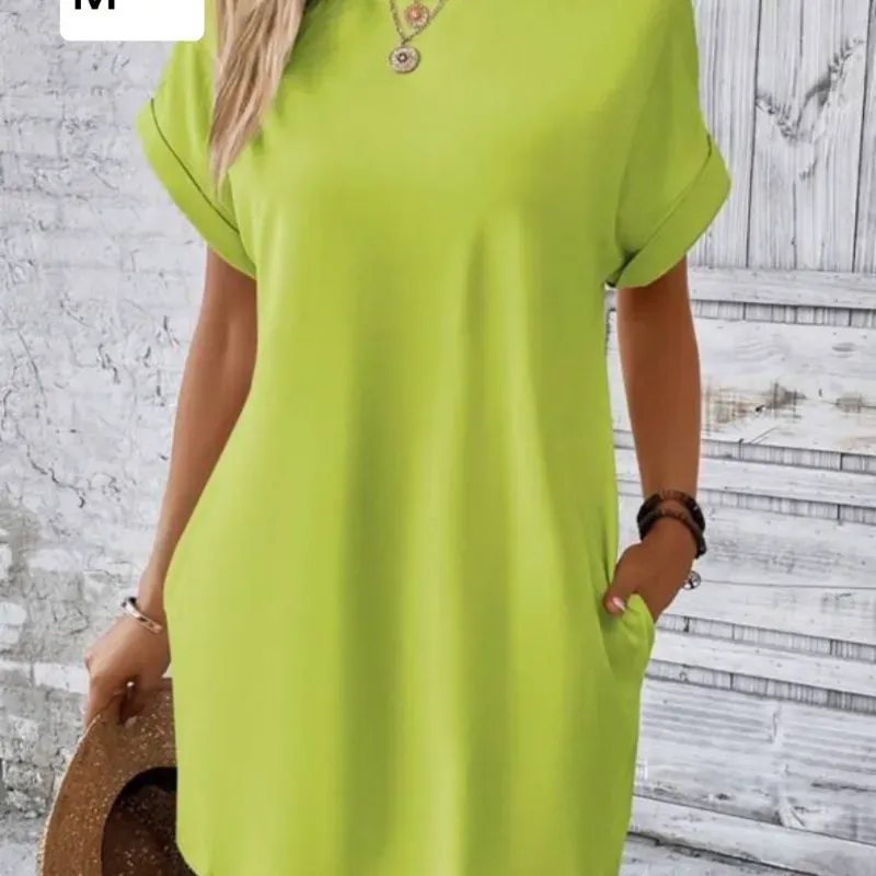 Vestido pulover verde manzana